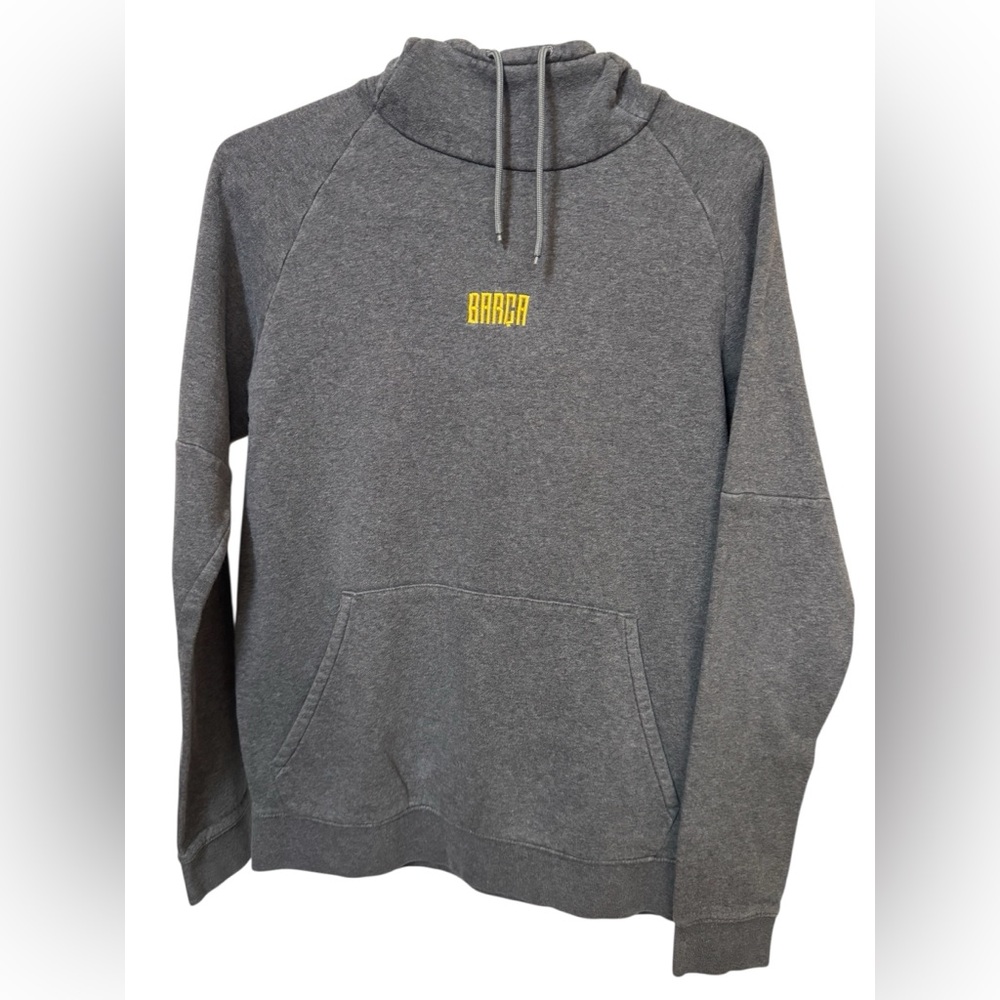 Barça Barcelona Football Club FC Gray NIKE Soccer Hoodie Men’s S MINTY